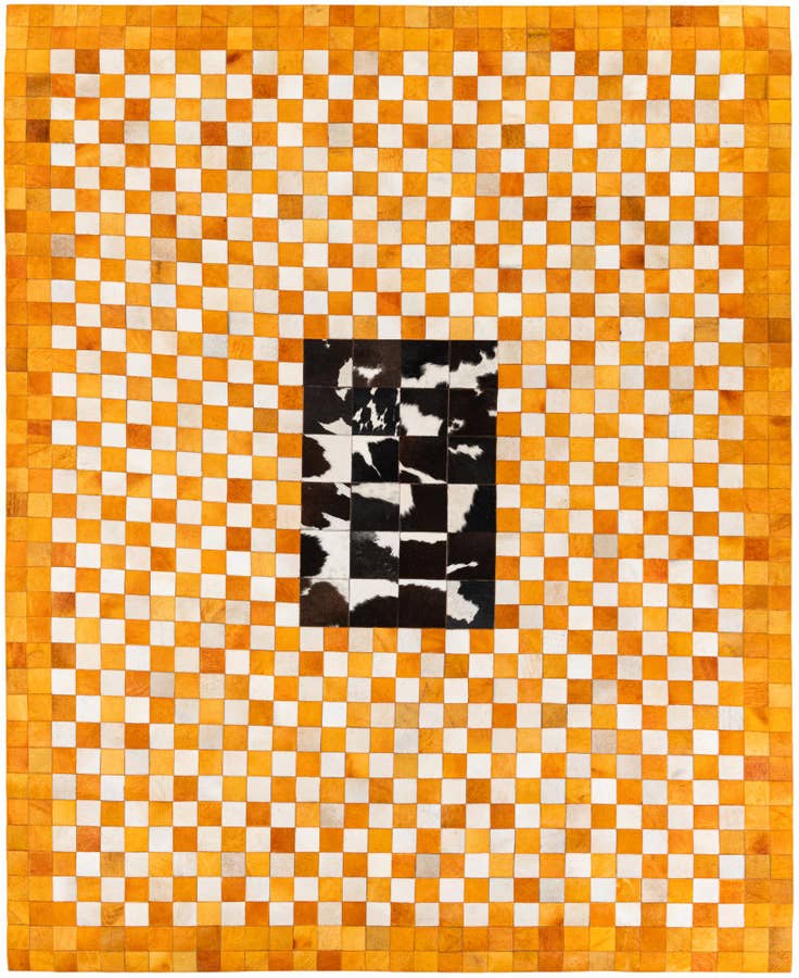 Detail image of 8' x 9' 11 Cowhide Stocks Rug