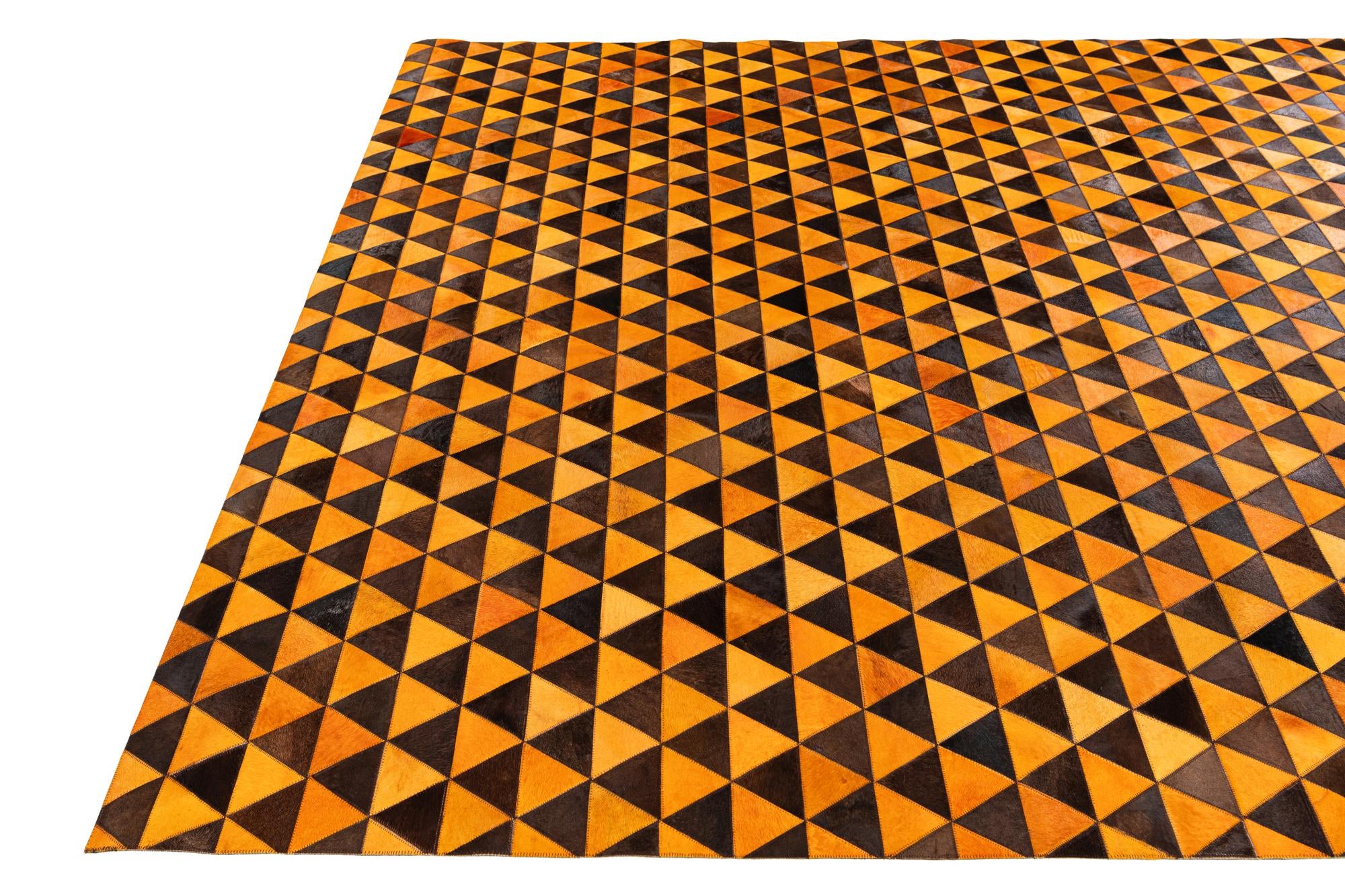 7' 11 x 10' 1 Cowhide Stocks Rug