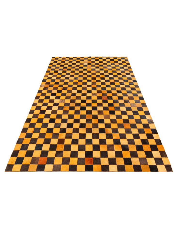 Detail image of 5' 2 x 8' 1 Cowhide Stocks Rug