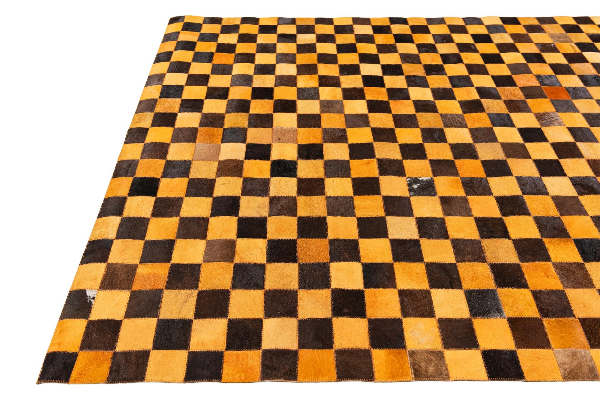 5' 2 x 8' 1 Cowhide Stocks Rug