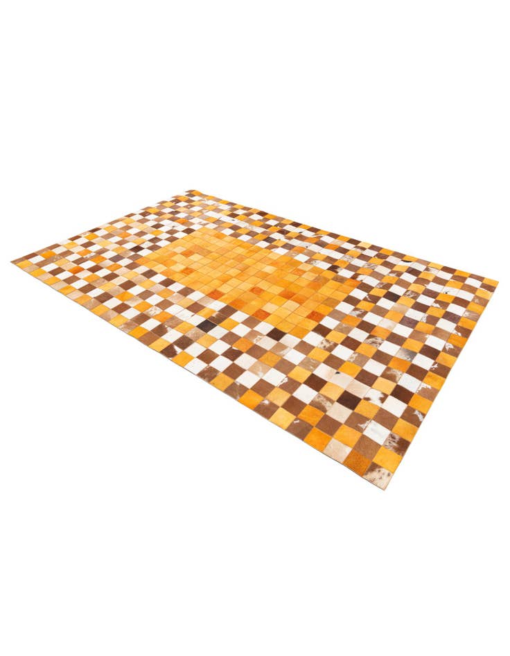 Detail image of 5' x 7' 11 Cowhide Stocks Rug