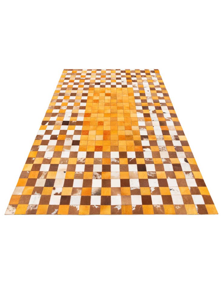 Detail image of 5' x 7' 11 Cowhide Stocks Rug