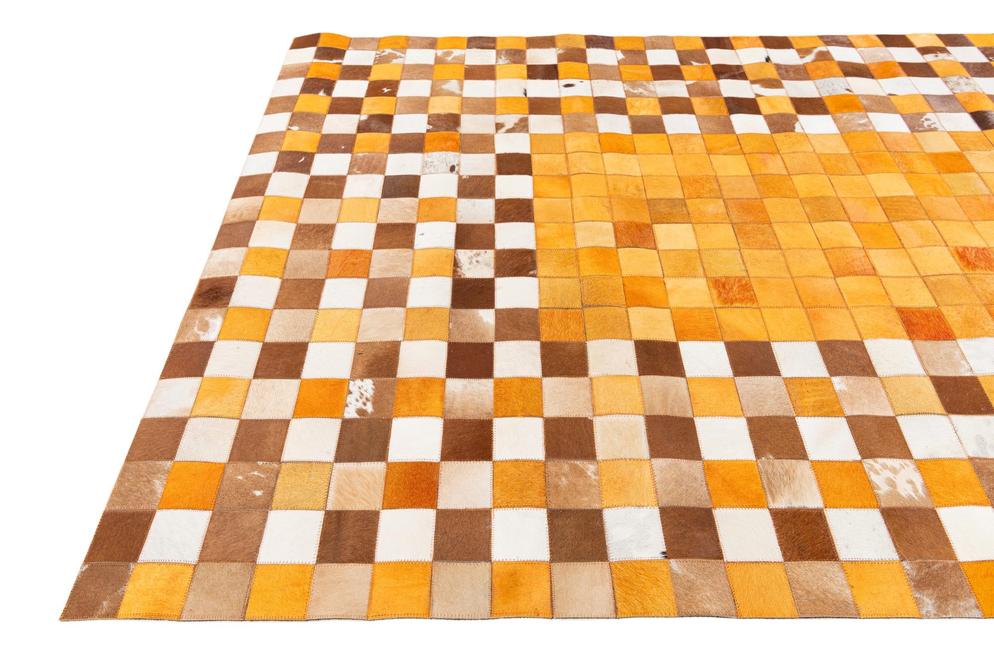 5' x 7' 11 Cowhide Stocks Rug