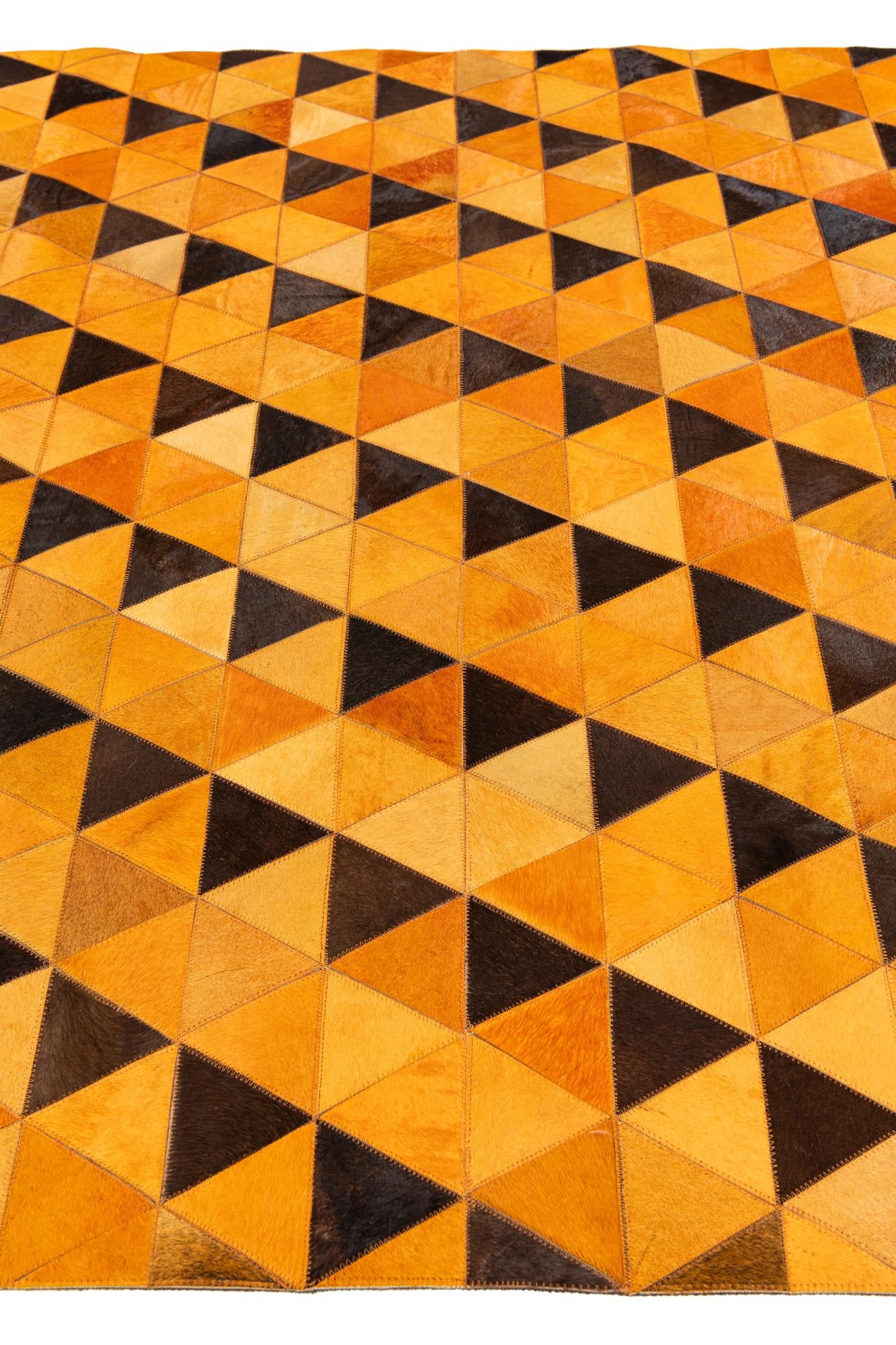 5' 1 x 8' Cowhide Stocks Rug