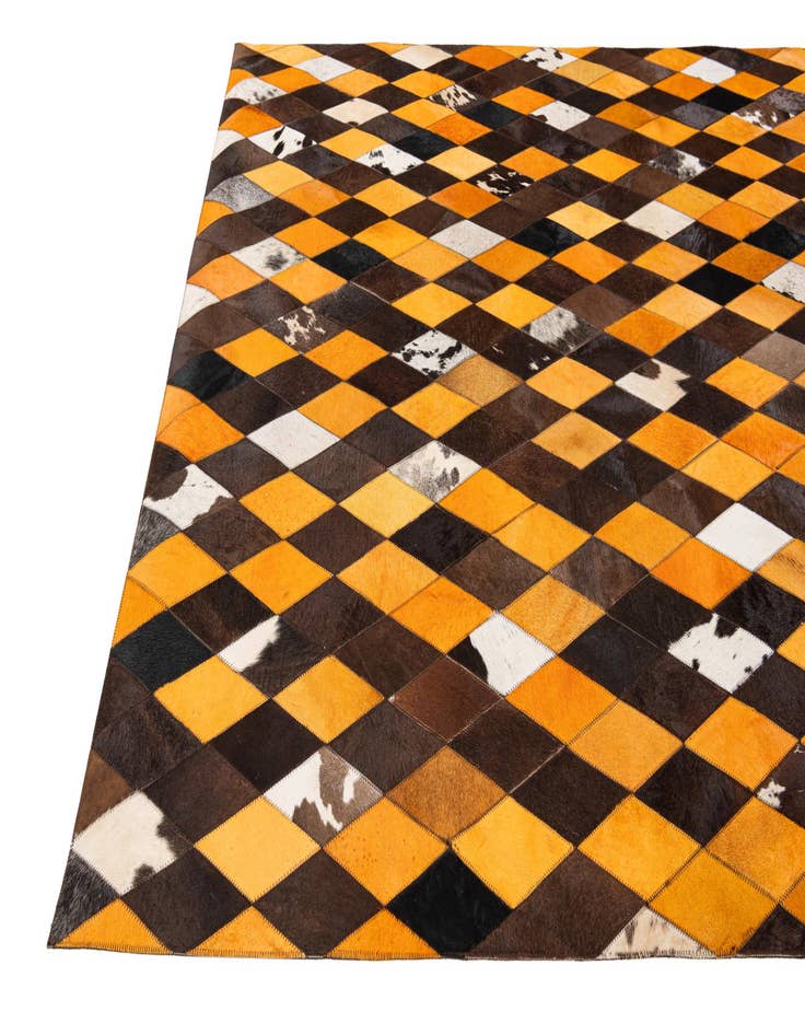 Detail image of 5' x 8' Cowhide Stocks Rug
