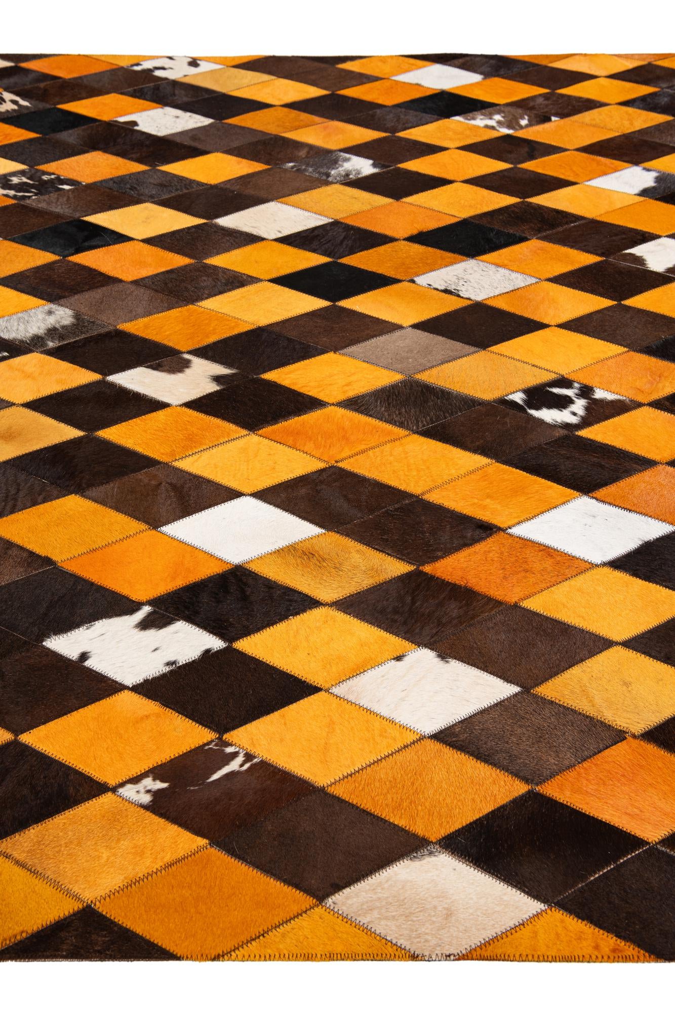 5' x 8' Cowhide Stocks Rug