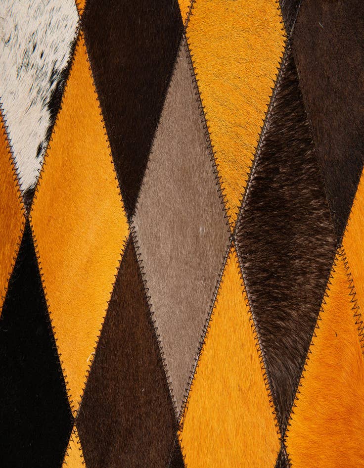 Detail image of 5' x 8' Cowhide Stocks Rug