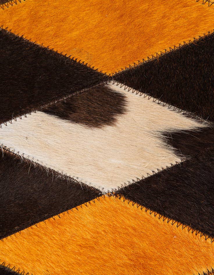 Detail image of 5' x 8' Cowhide Stocks Rug