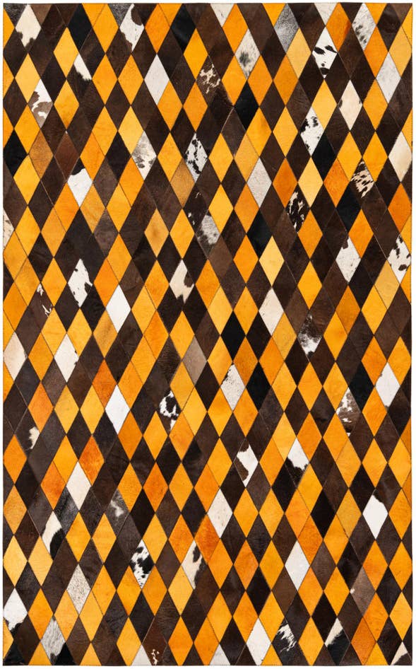 Detail image of 5' x 8' Cowhide Stocks Rug