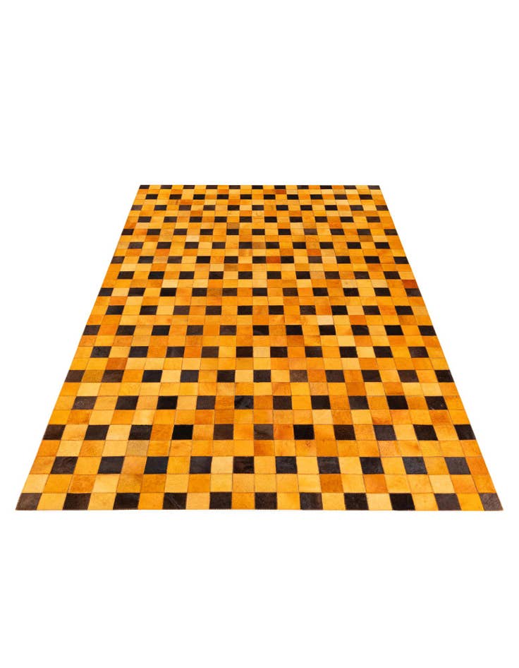 Detail image of 5' 2 x 8' 1 Cowhide Stocks Rug