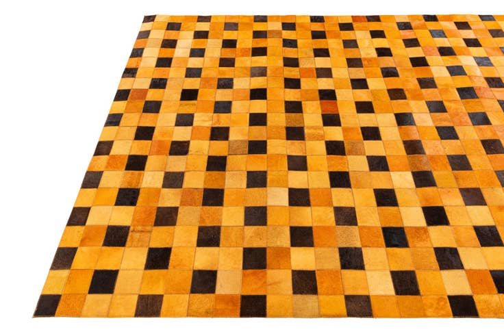 Detail image of 5' 2 x 8' 1 Cowhide Stocks Rug