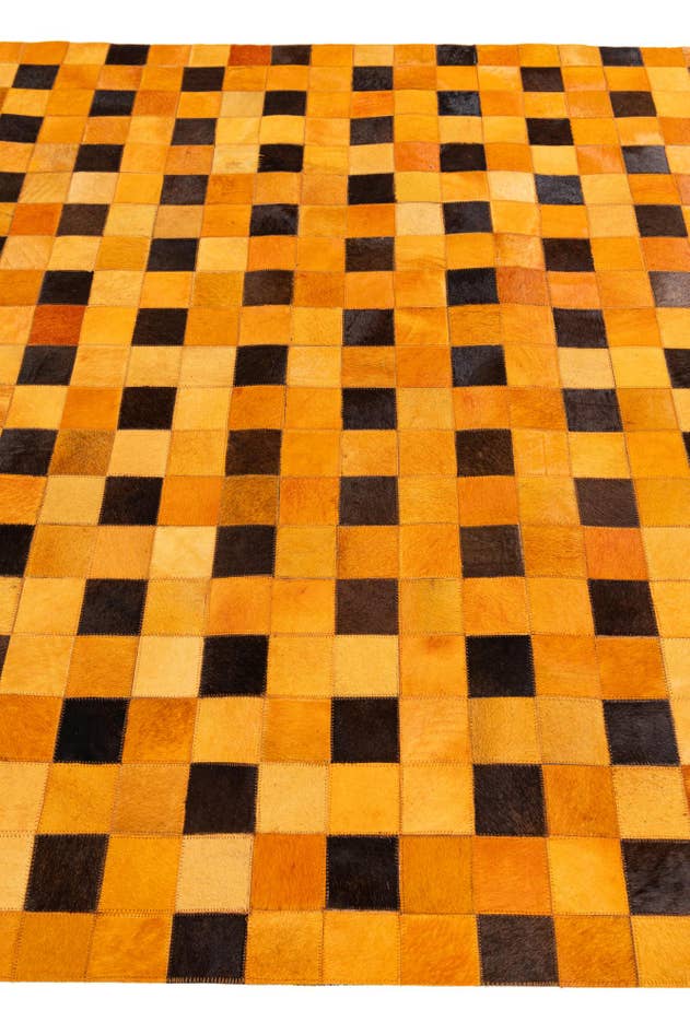 Detail image of 5' 2 x 8' 1 Cowhide Stocks Rug