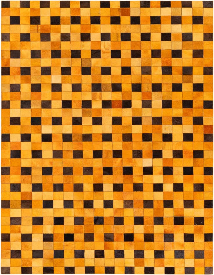 Detail image of 5' 2 x 8' 1 Cowhide Stocks Rug