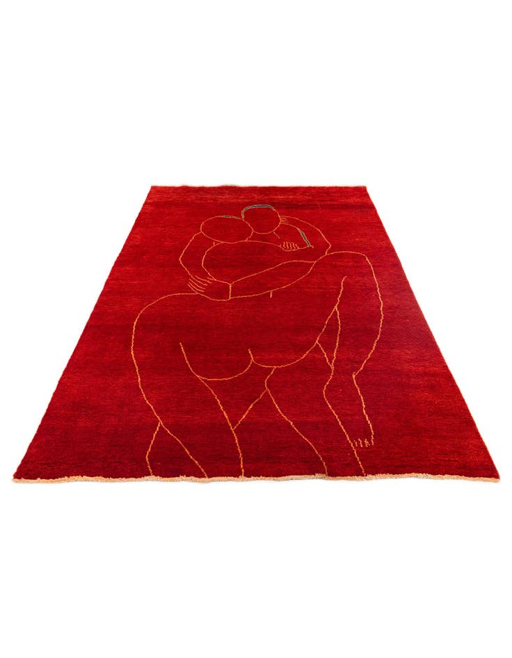 Detail image of 6' 8 x 9' 11  Hand Knotted Darya Wool Rug