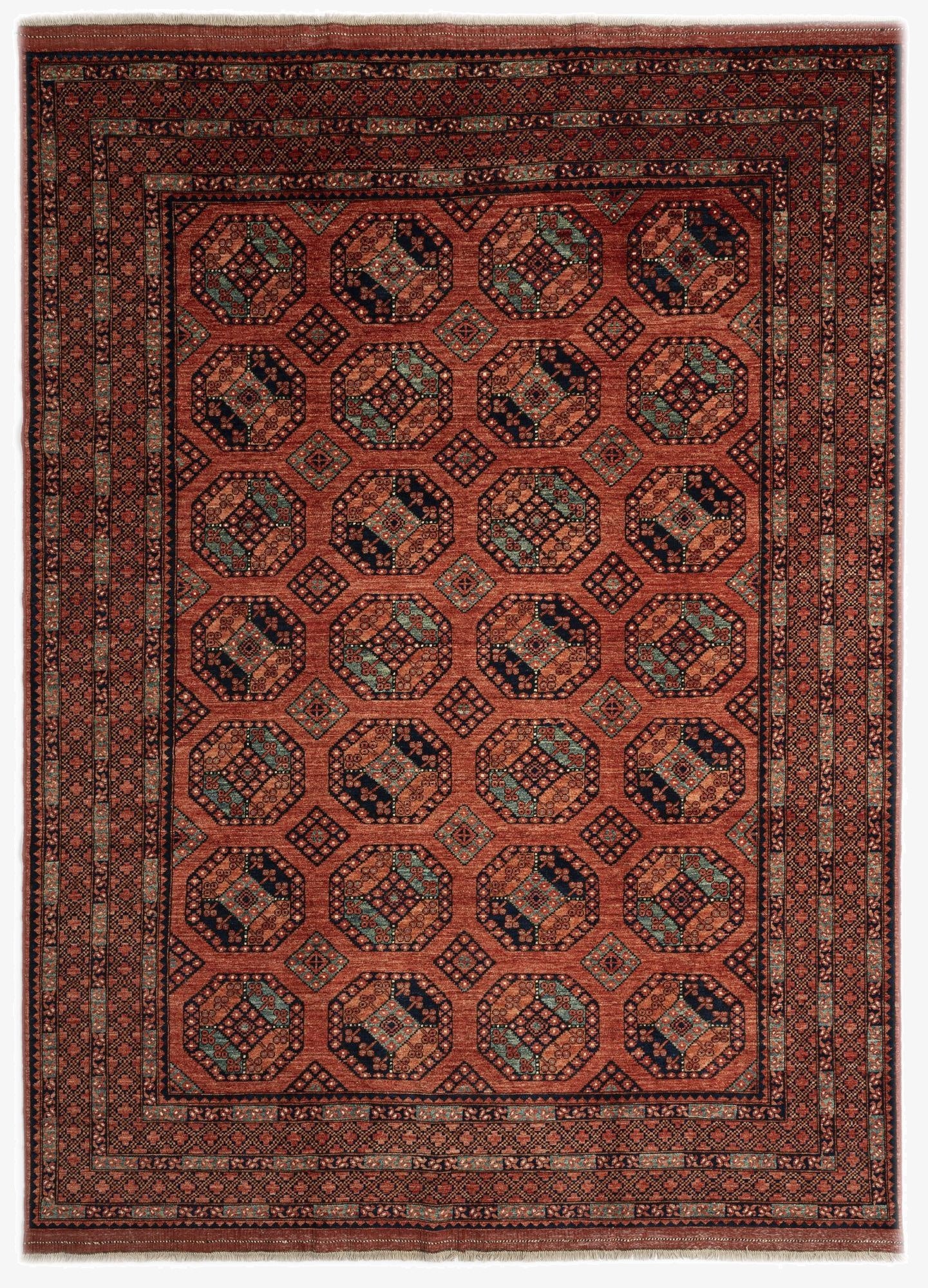 8' 5 x 11' 5 Ersari Afghan Wool Rug