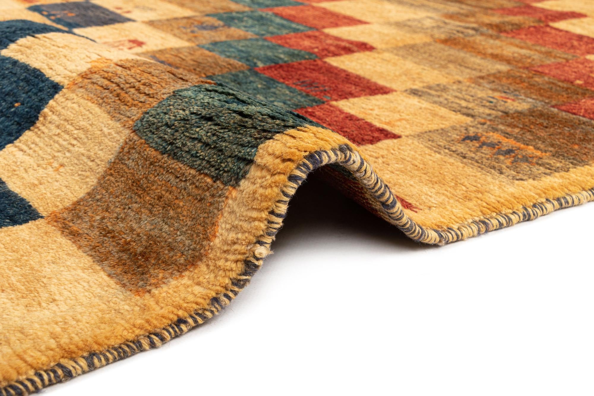 4' 1 x 6' 3 Gabbeh Wool Rug