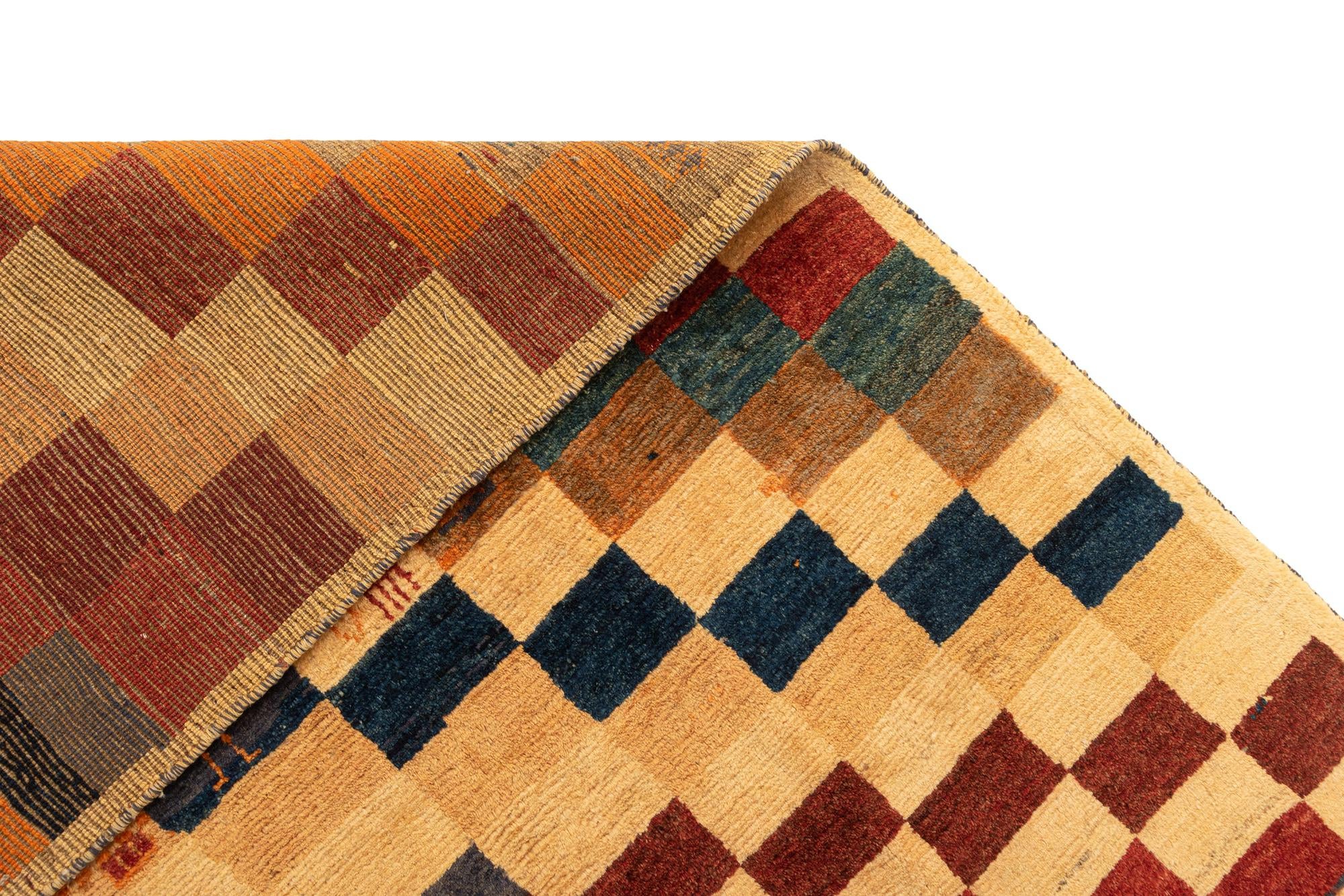 4' 1 x 6' 3 Gabbeh Wool Rug