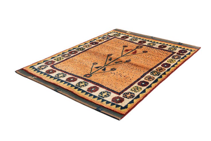 Detail image of 3' 8 x 5' 2 Gabbeh Wool Rug