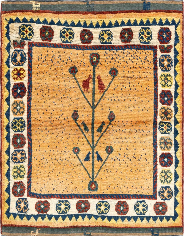 Detail image of 3' 8 x 5' 2 Gabbeh Wool Rug