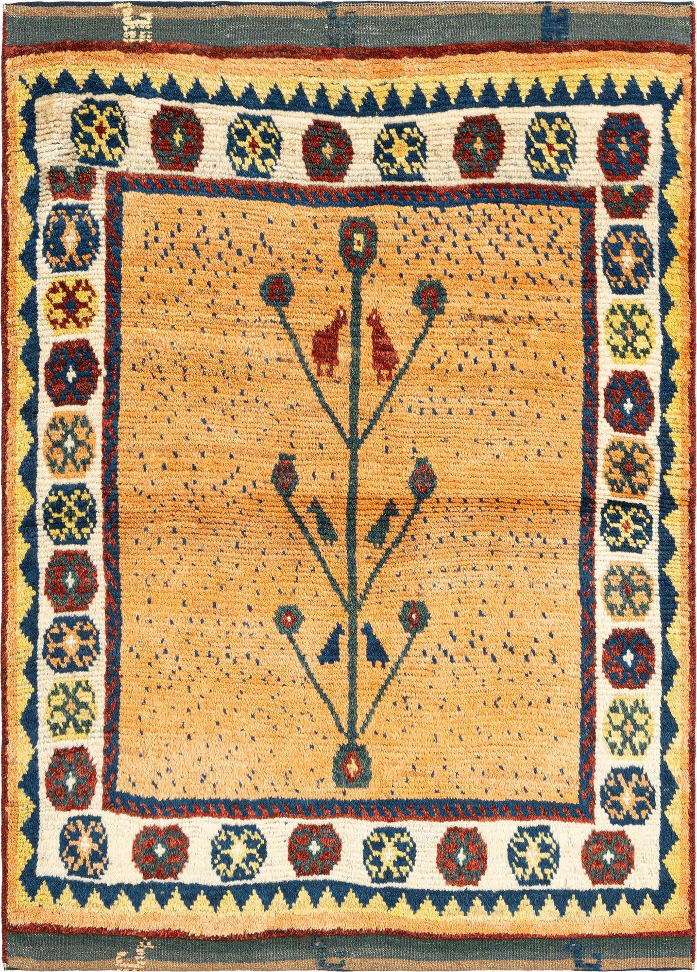3' 8 x 5' 2 Gabbeh Wool Rug
