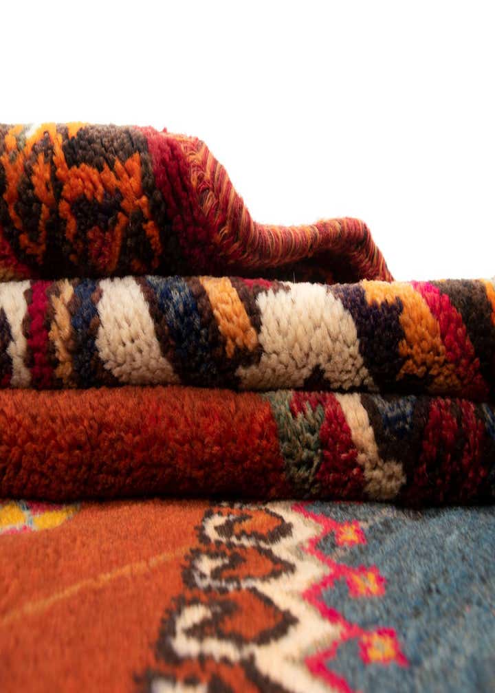 3' 1 x 5' 6 Hand Knotted Gabbeh Persian Wool Rug