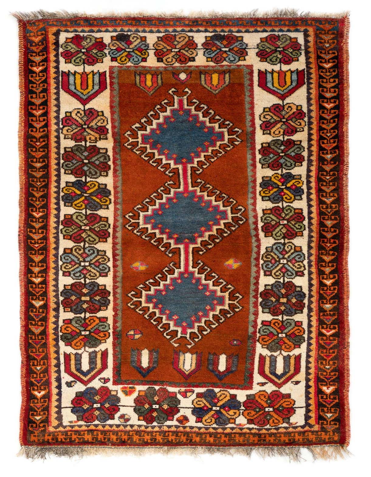 3' 1 x 5' 6 Hand Knotted Gabbeh Persian Wool Rug