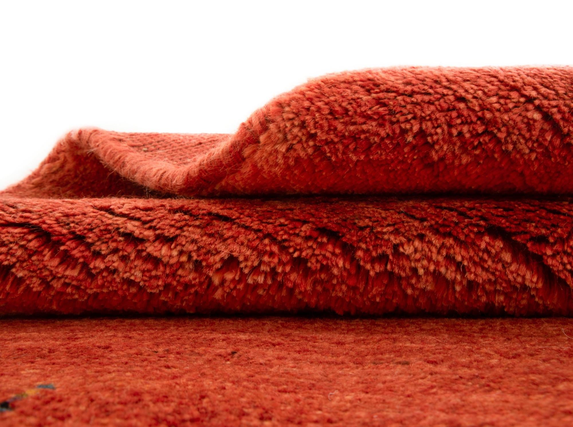 4' 2 x 6' Hand Knotted Gabbeh Persian Wool Rug