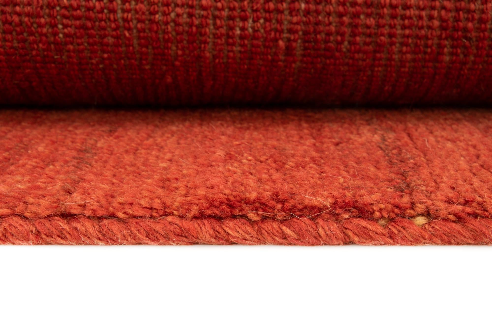 4' 2 x 6' Hand Knotted Gabbeh Persian Wool Rug