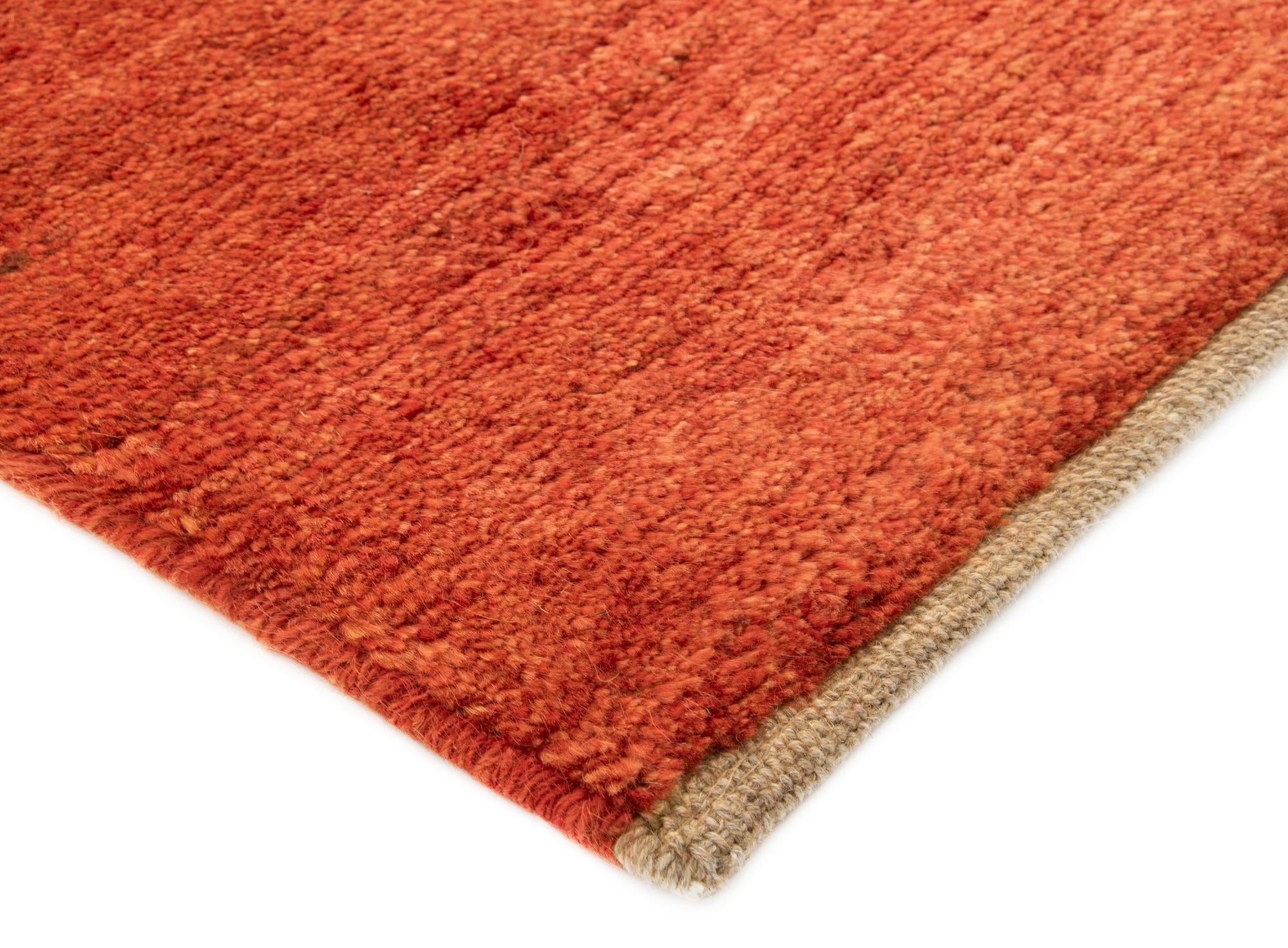 4' 2 x 6' Hand Knotted Gabbeh Persian Wool Rug