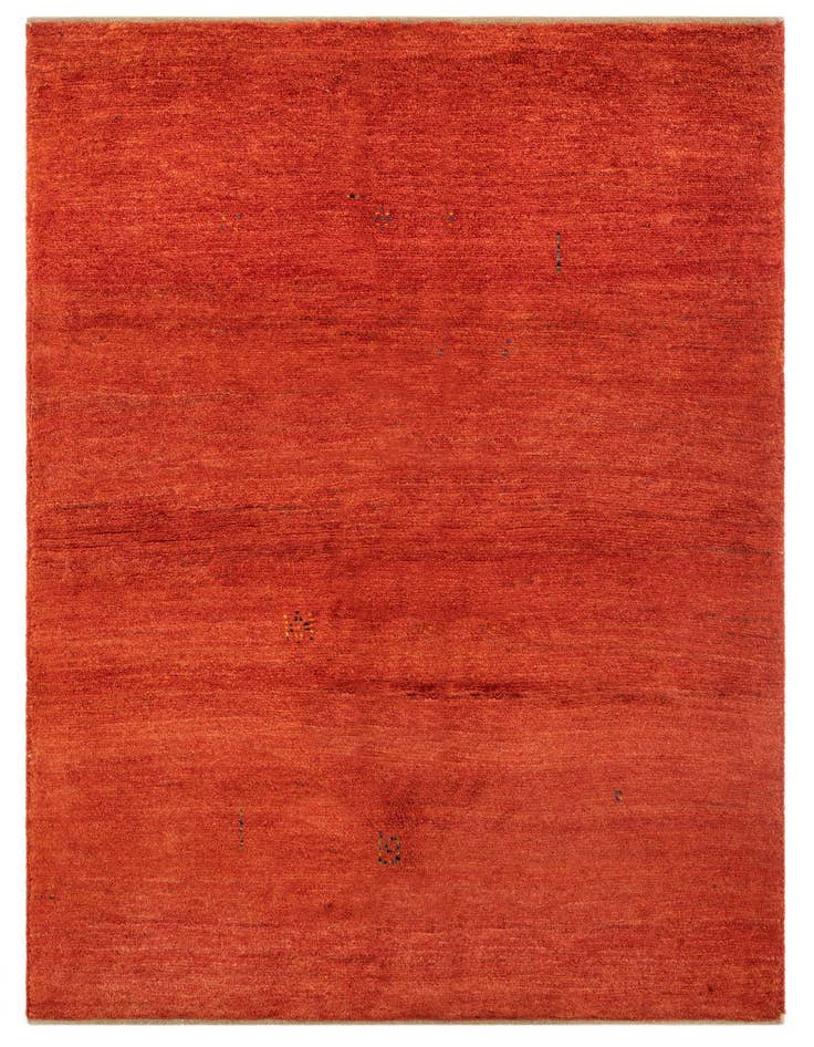 Detail image of 4' 2 x 6' Hand Knotted Gabbeh Persian Wool Rug