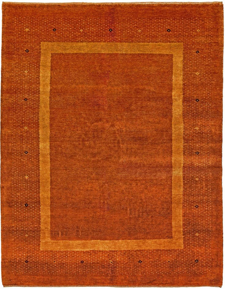 Detail image of 4' 8 x 6' 5 Hand Knotted Gabbeh Wool Rug