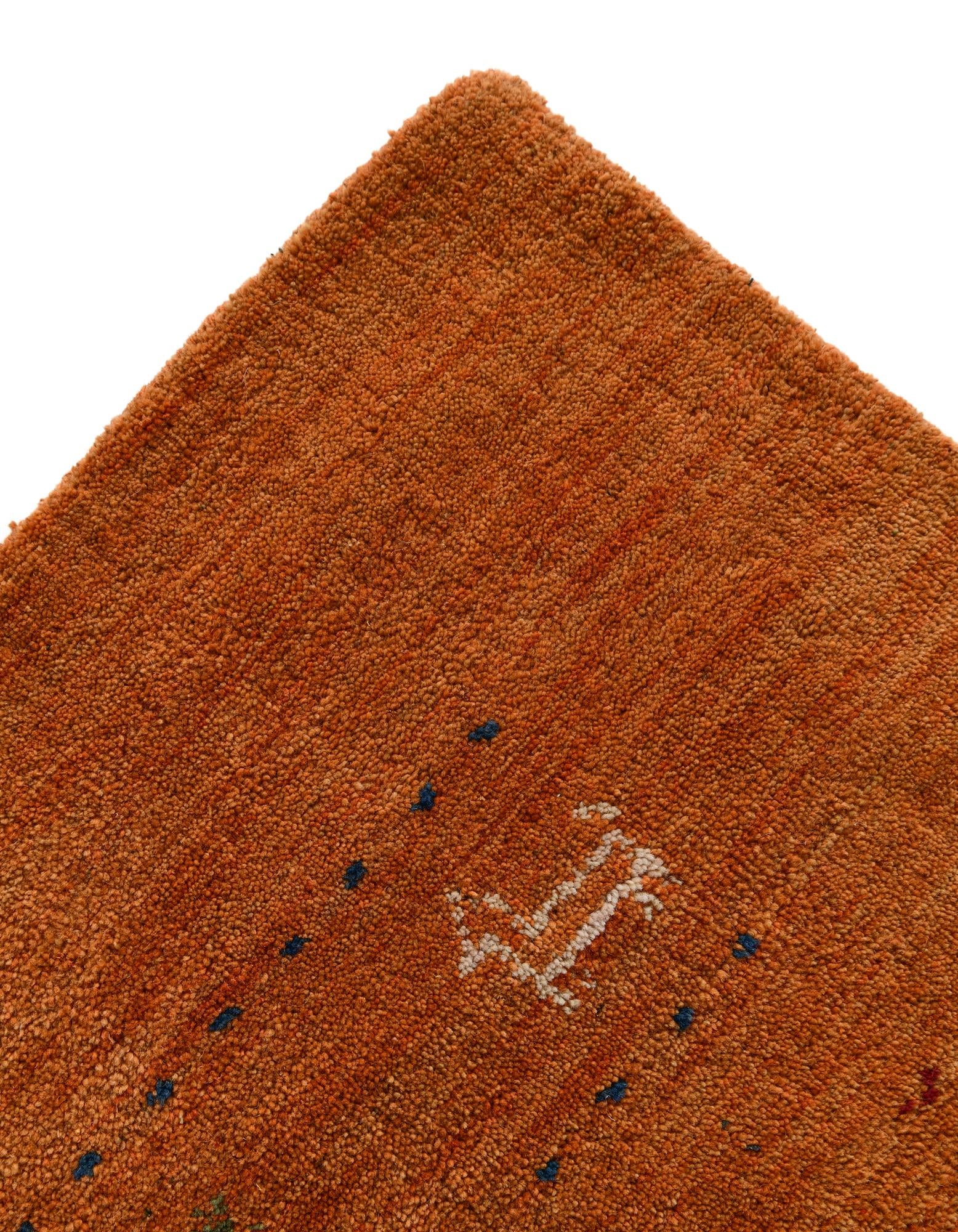 10' 1 x 13' 1 Hand Knotted Gabbeh Wool Rug