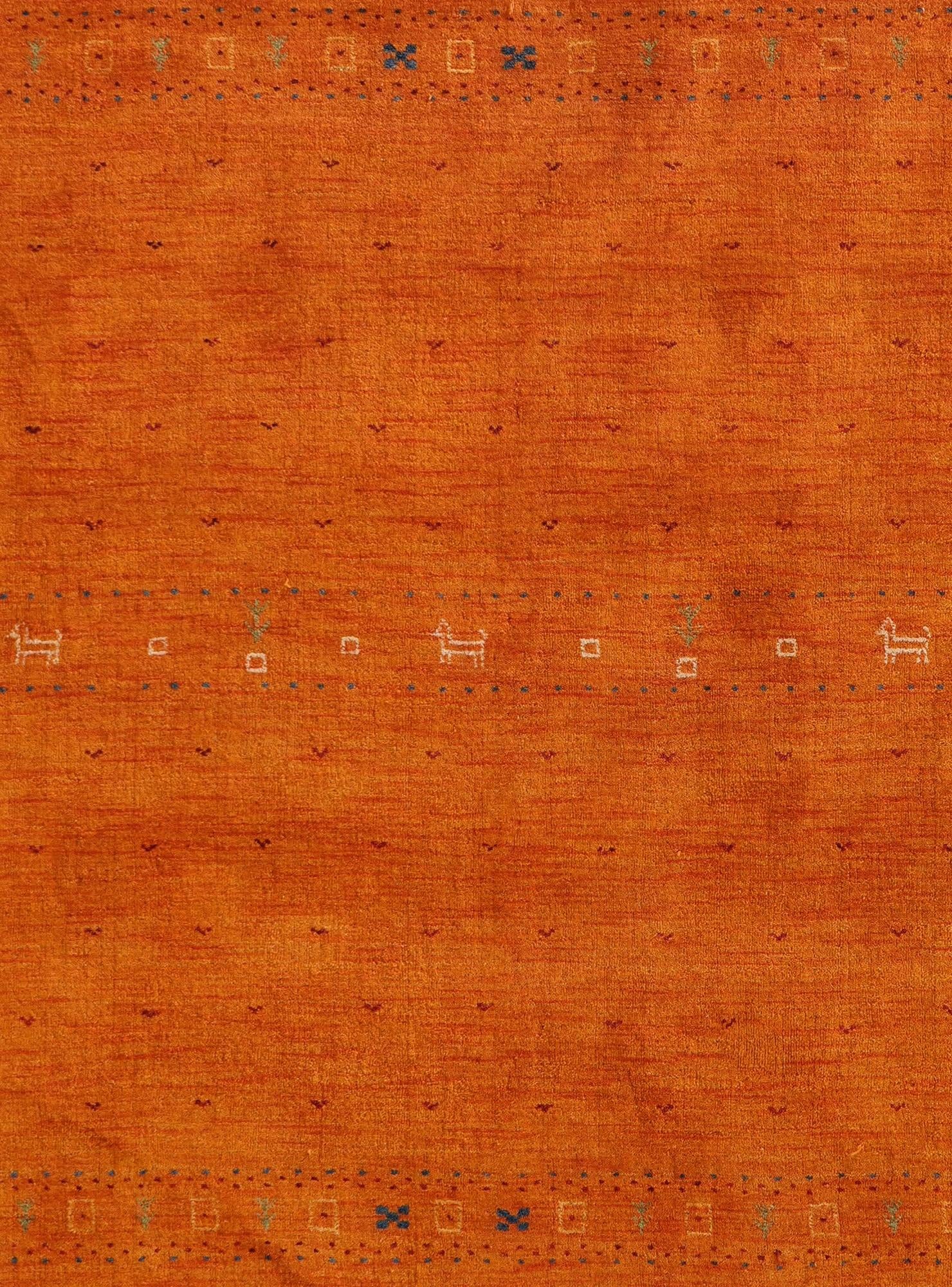 10' 1 x 13' 1 Hand Knotted Gabbeh Wool Rug