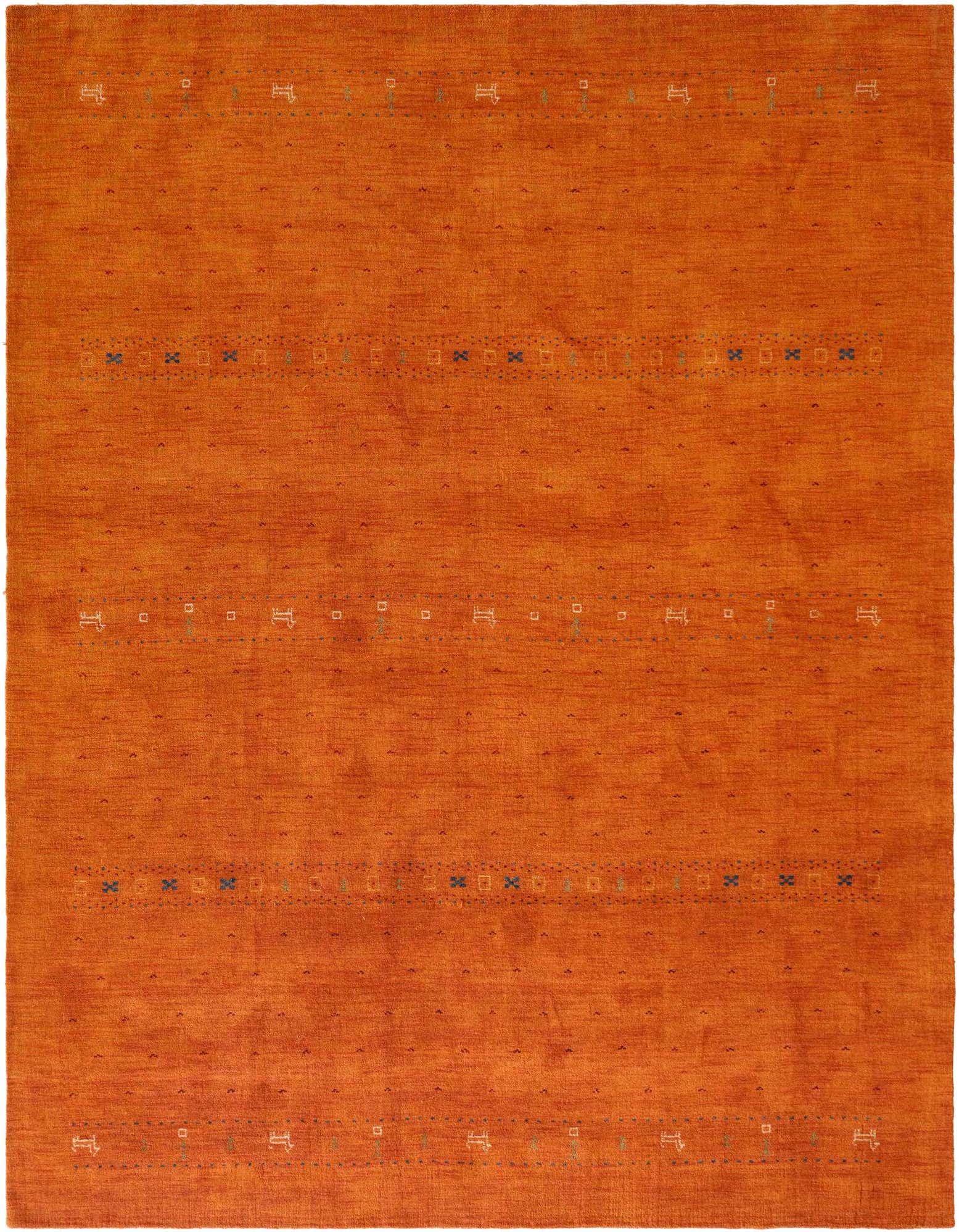 10' 1 x 13' 1 Hand Knotted Gabbeh Wool Rug