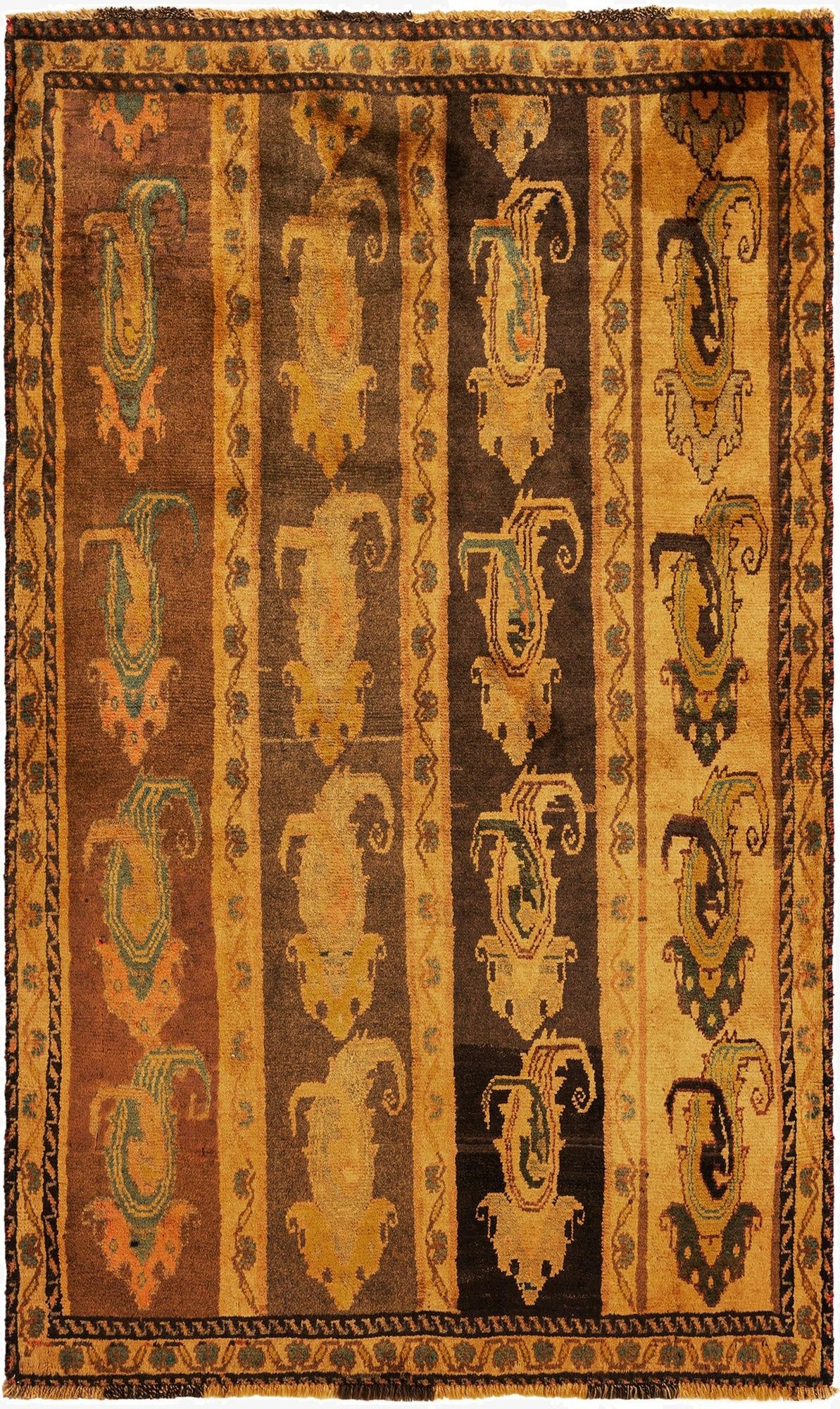 3' 9 x 6' 3 Gabbeh Wool Rug