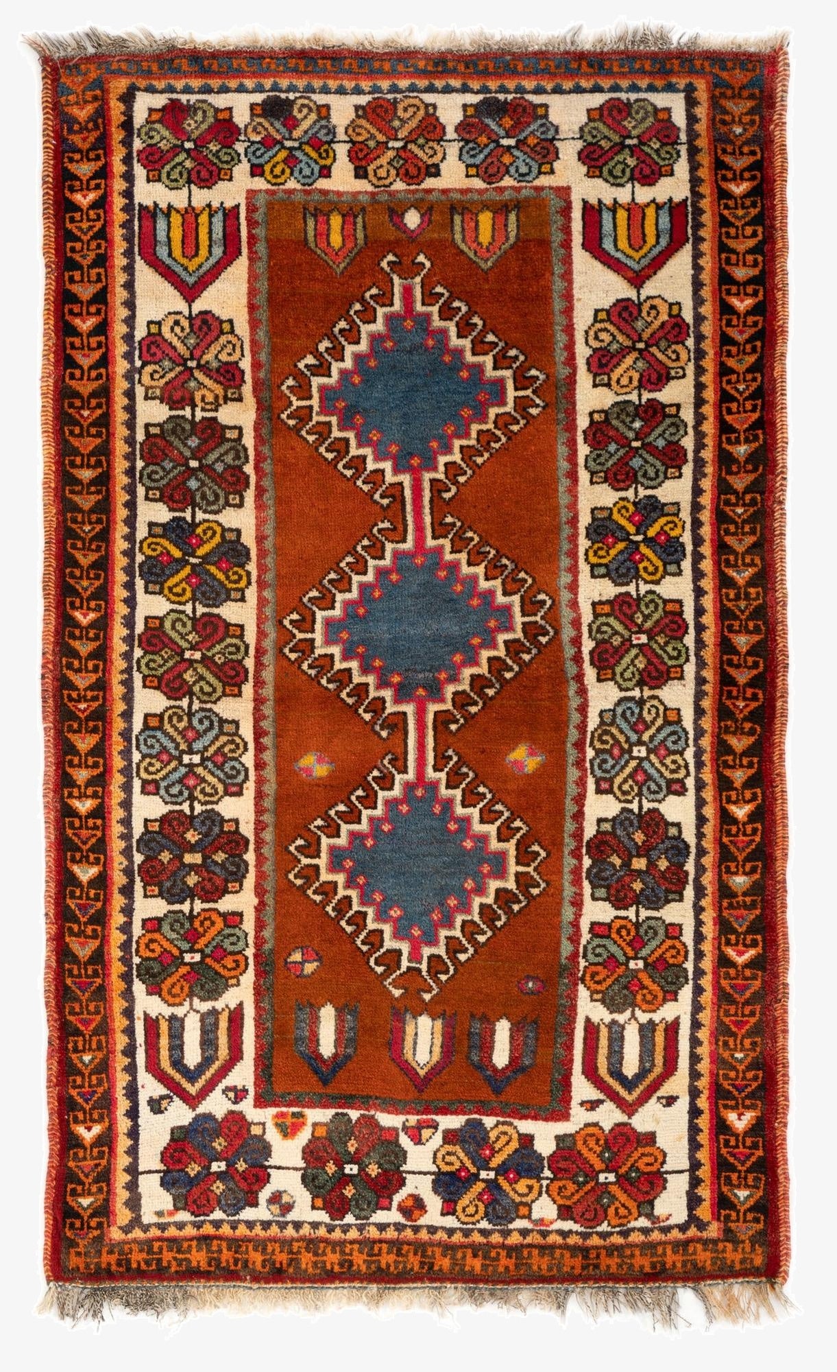 3' 1 x 5' 6  Hand Knotted Gabbeh Persian Wool Rug