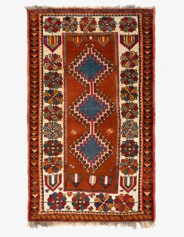 3' 1 x 5' 6 Hand Knotted Gabbeh Persian Wool Rug