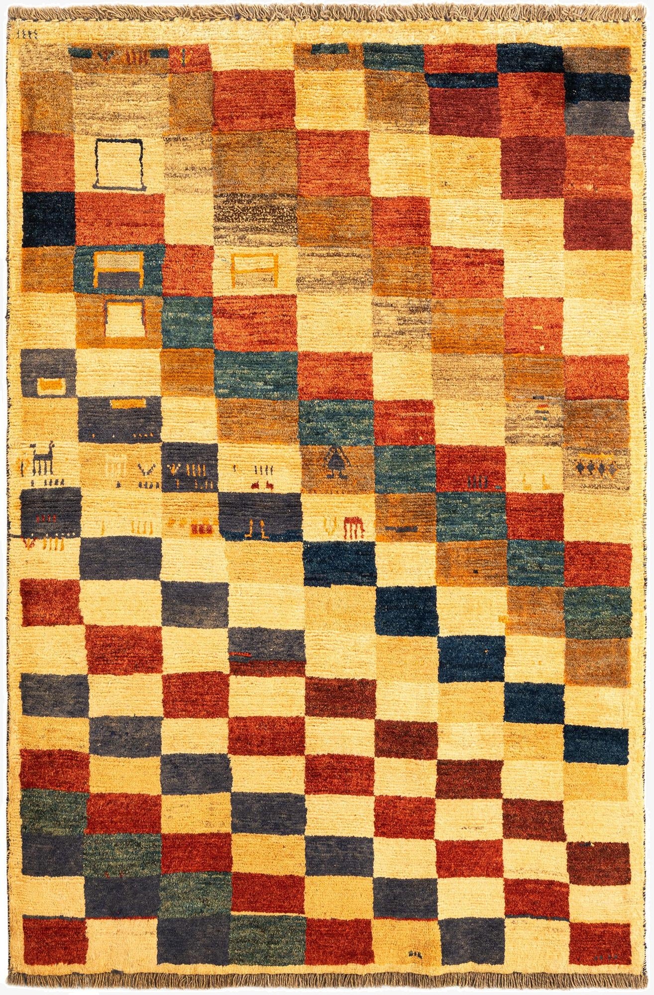 4' 1 x 6' 3 Gabbeh Wool Rug