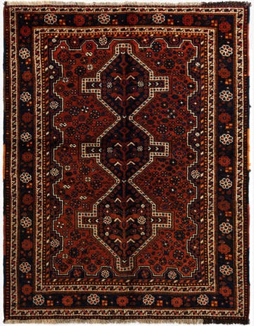 5' 5 x 6' 11 Ghashghai Wool Rug