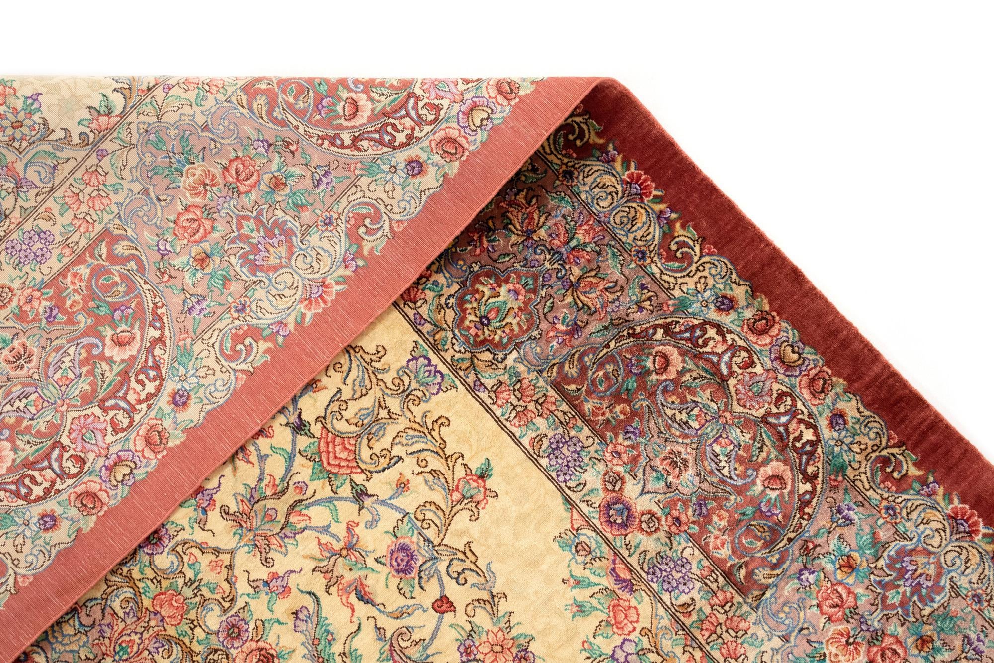 4' 4 x 6' 6 Ghom Silk Rug