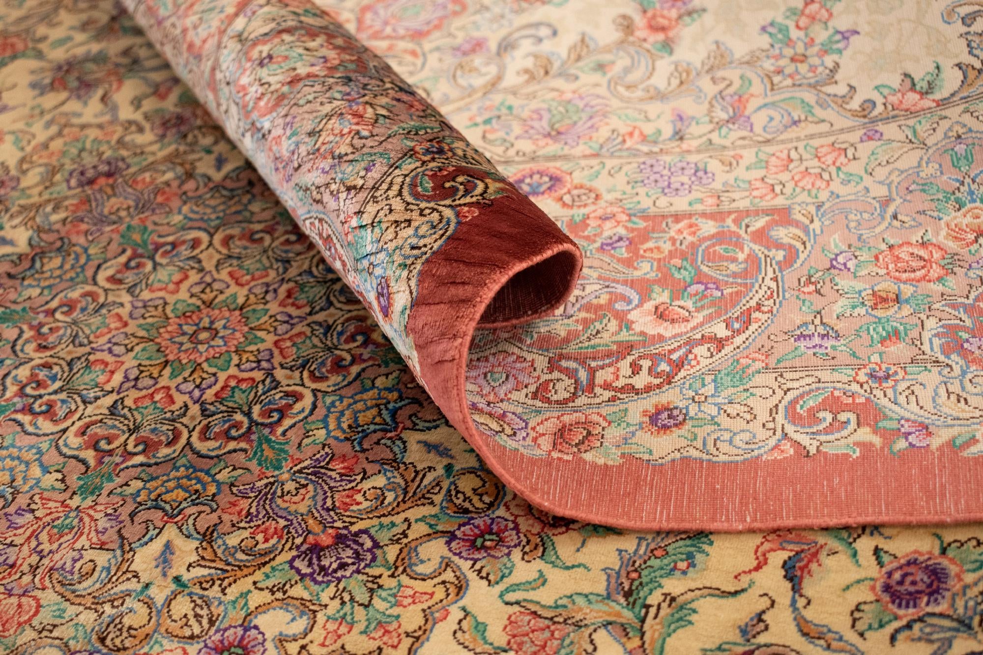4' 4 x 6' 6 Ghom Silk Rug