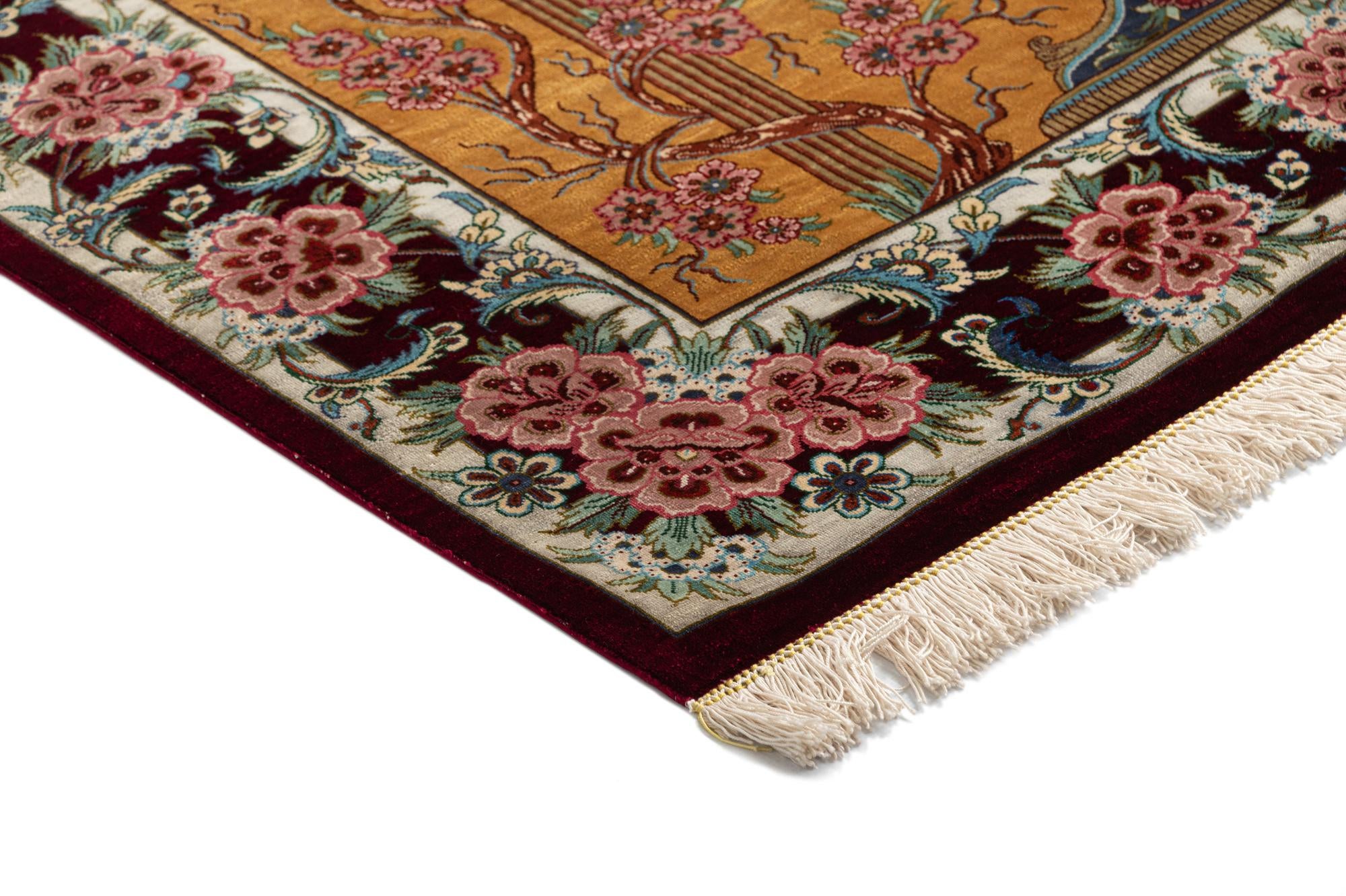 2' 7 x 3' 10 Ghom Silk Rug