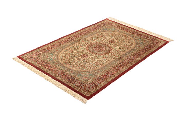 Detail image of 3' 3 x 5' Ghom Silk Rug