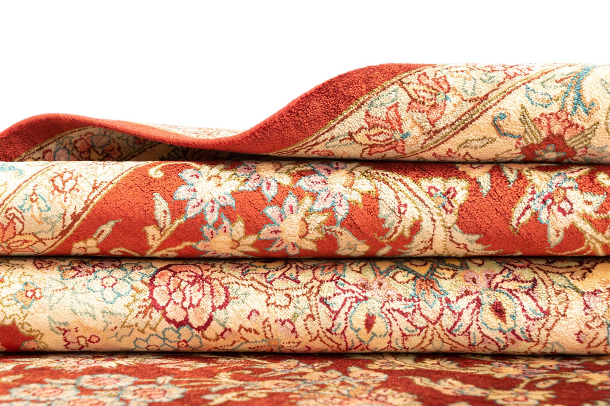 3' 4 x 5' 2 Ghom Silk Rug