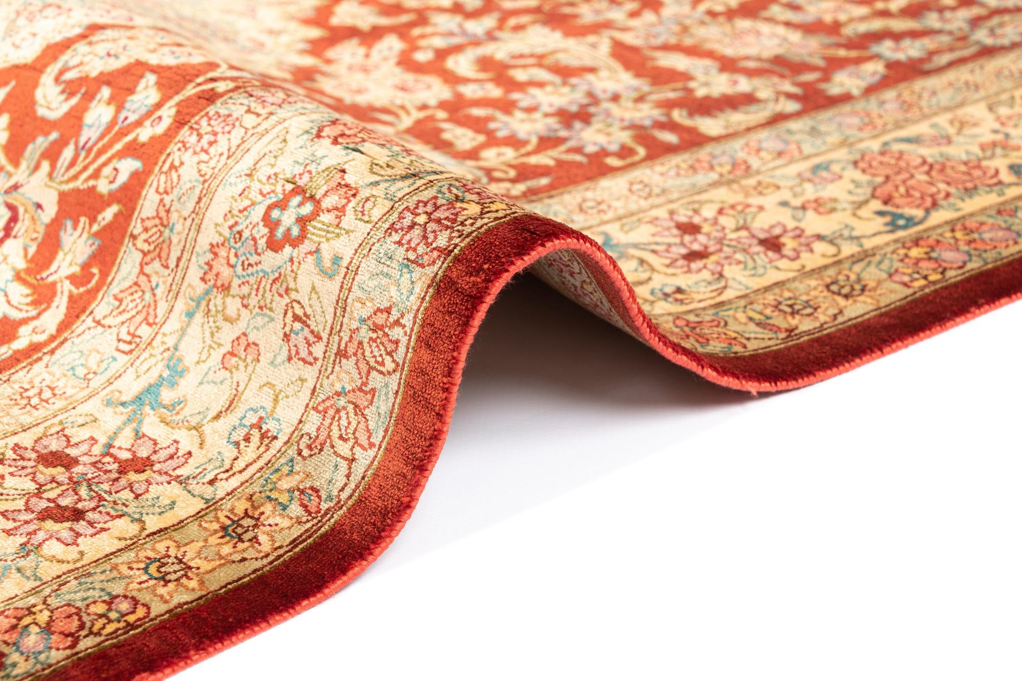 3' 4 x 5' 2 Ghom Silk Rug
