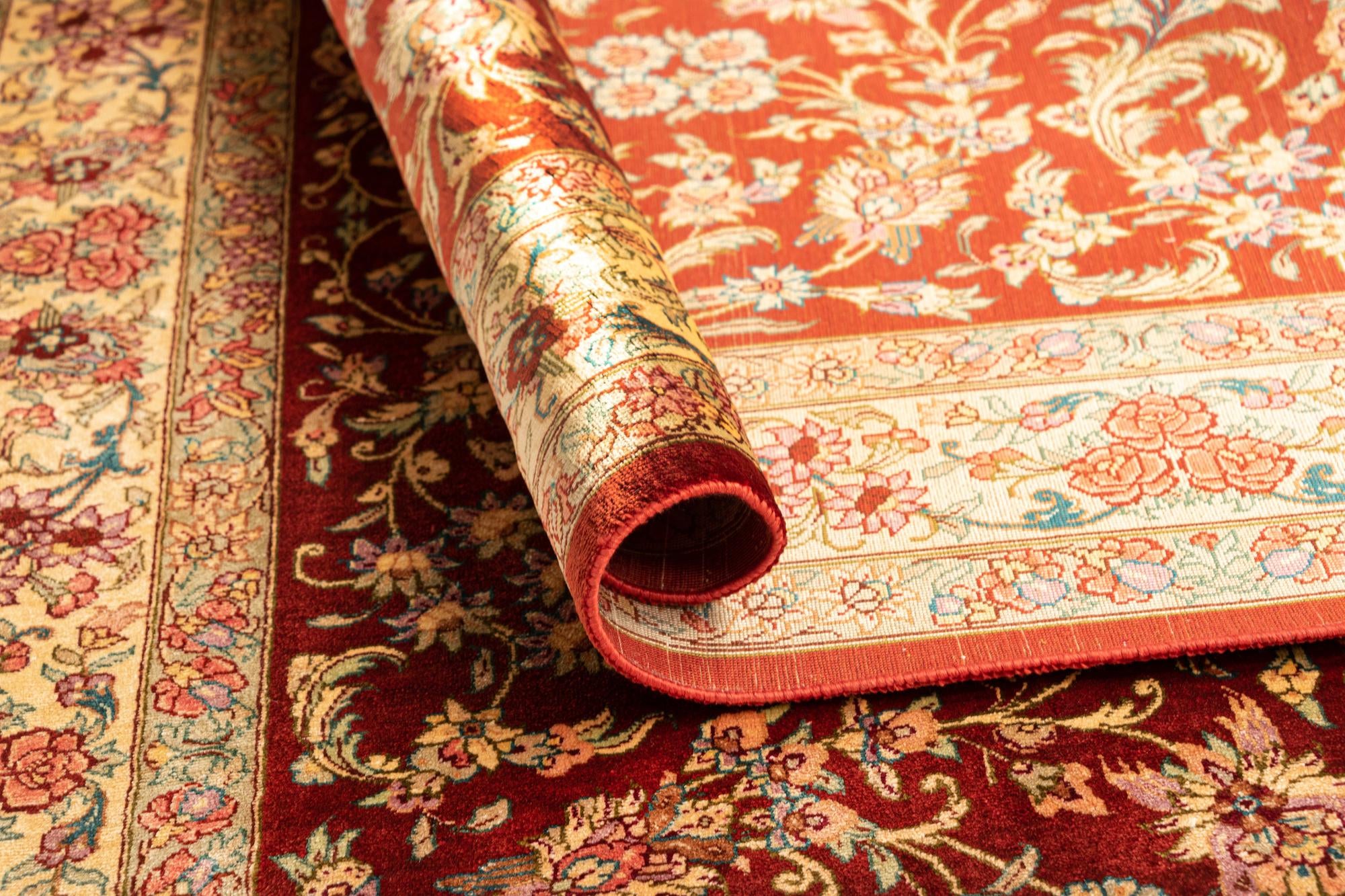 3' 4 x 5' 2 Ghom Silk Rug