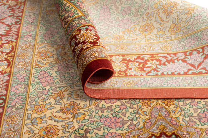 2' 7 x 4' 1 Ghom Silk Rug
