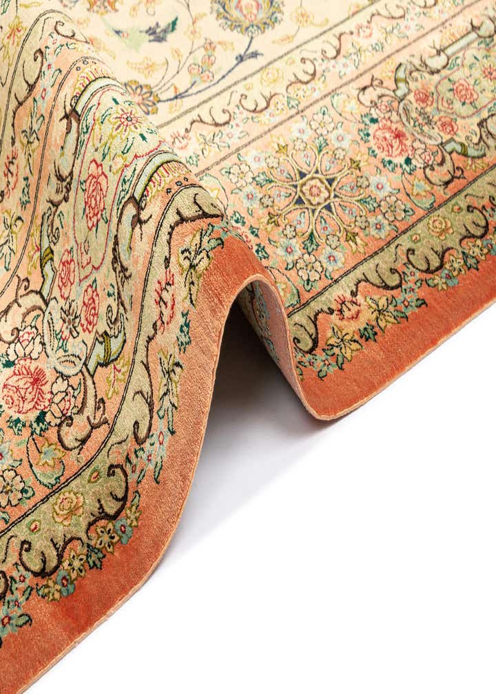 6' 6 x 9' 10 Ghom Silk Rug