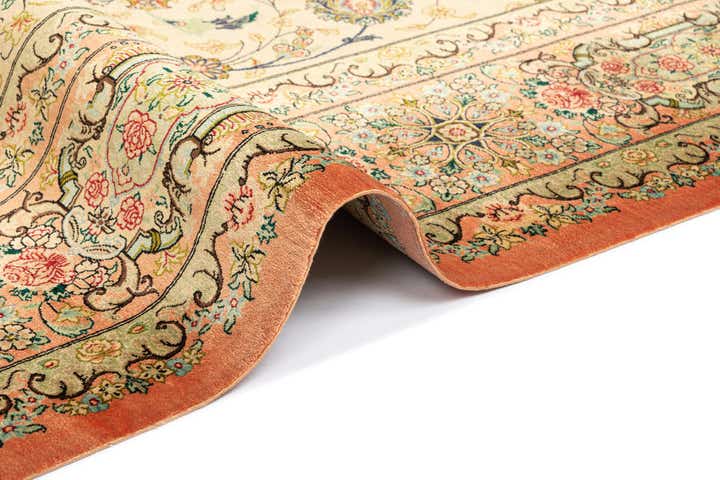 6' 6 x 9' 10 Ghom Silk Rug