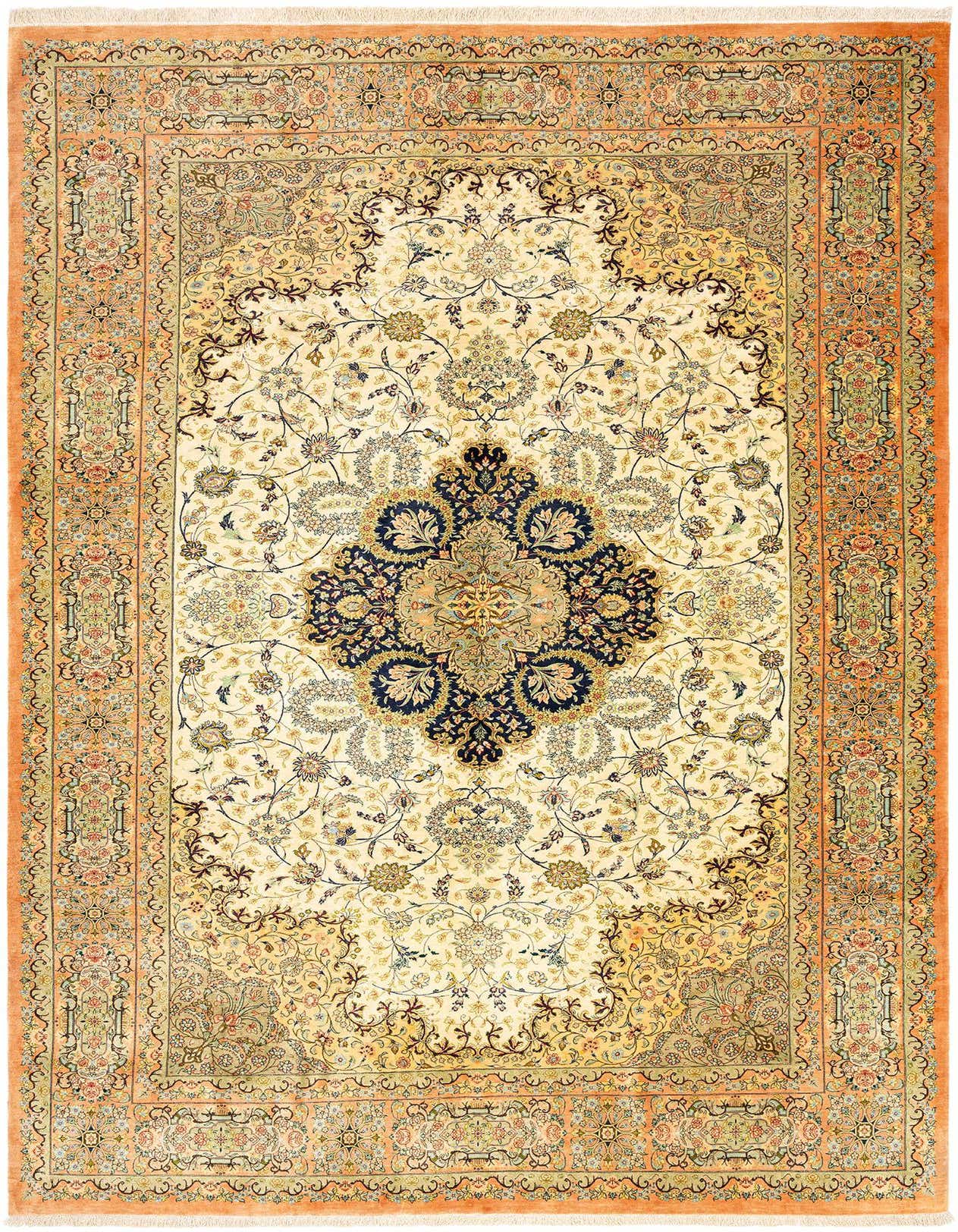 6' 6 x 9' 10 Ghom Silk Rug